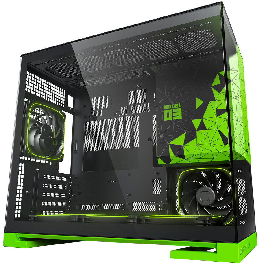 Корпус Geometric Future Model 3 ARGB Green - 1AM3NZGB00110 - фото 3