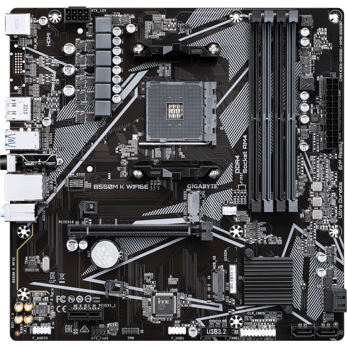 Материнская плата Gigabyte B550M K WIFI6E