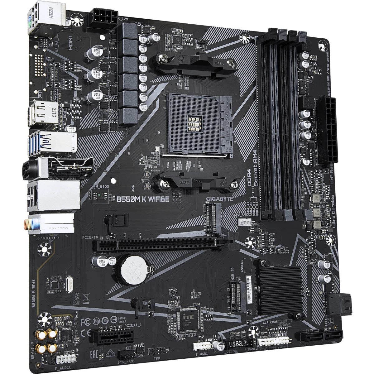 Материнская плата Gigabyte B550M K WIFI6E - фото 2
