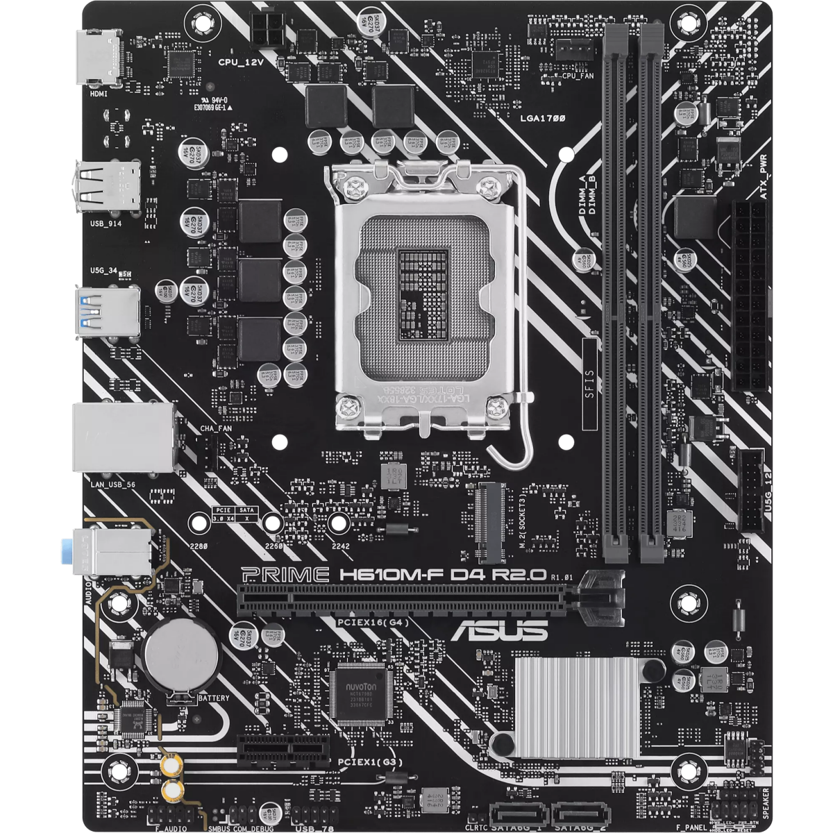 Материнская плата ASUS PRIME H610M-F D4 R2.0