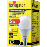 Светодиодная лампочка Navigator NLL-P-G45-5-230-2.7K-E14 (5 Вт, E14) (94476)