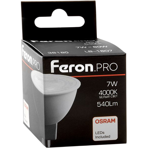 Светодиодная лампочка Feron LB-1607 4000K (7 Вт, G5.3) - 38180 - фото 3