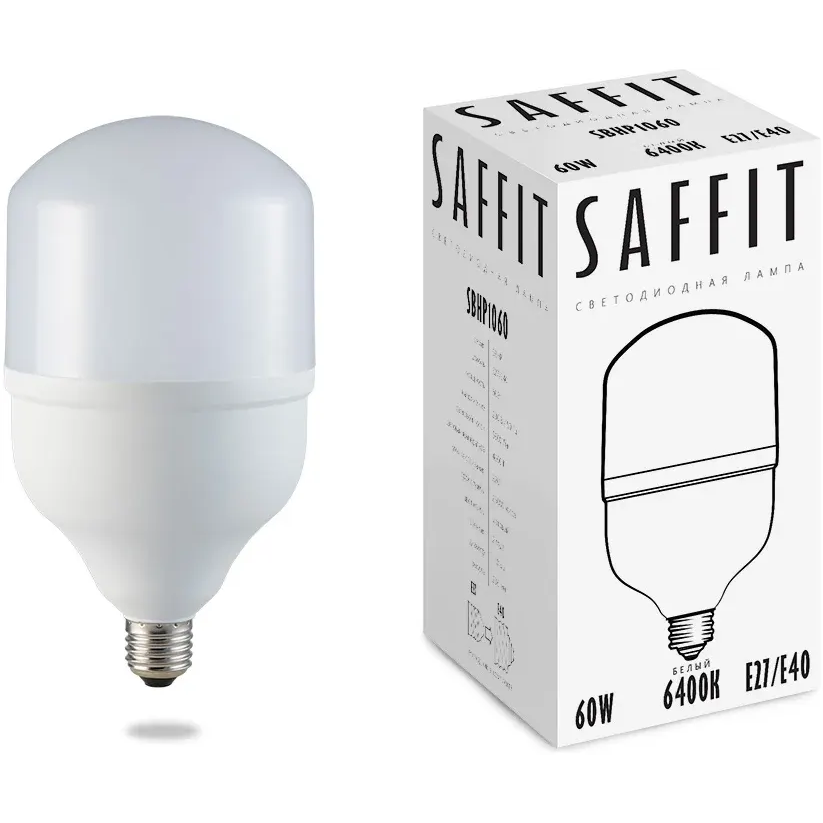 Светодиодная лампочка Saffit SBHP1060 6400K (60 Вт, E27/E40) - 55097 - фото 2
