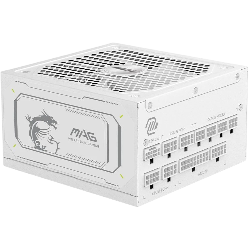 Блок питания 1000W MSI MAG A1000GL PCIE5 White - 306-7ZP9B51-CE0