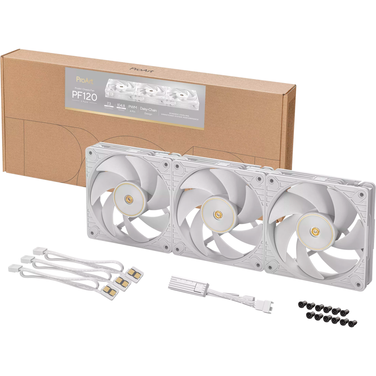 Вентилятор для корпуса ASUS PROART PF120 White (3 шт.) - 90DA00M3-B09020 - фото 18