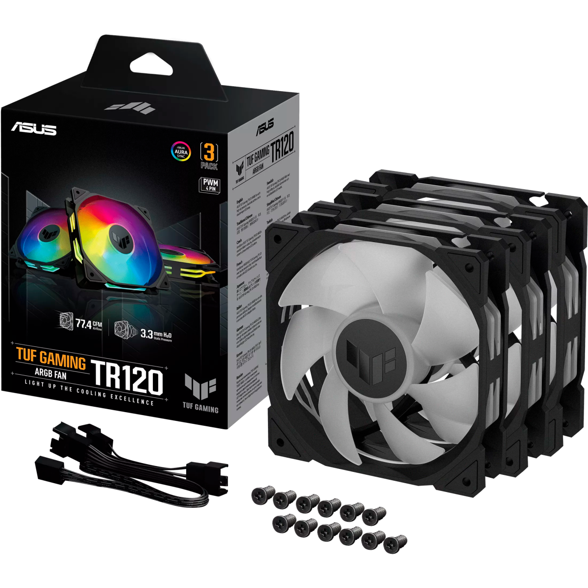 Вентилятор для корпуса ASUS TUF Gaming TR120 ARGB Black (3 шт.) - 90DA0090-B09020 - фото 15