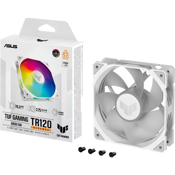 Вентилятор для корпуса ASUS TUF Gaming TR120 ARGB Reverse White - 90DA00D3-B09000 - фото 9