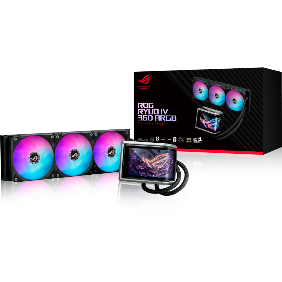 Система жидкостного охлаждения ASUS ROG RYUO IV 360 ARGB Black - 90RC01N1-B0EAY0 - фото 9