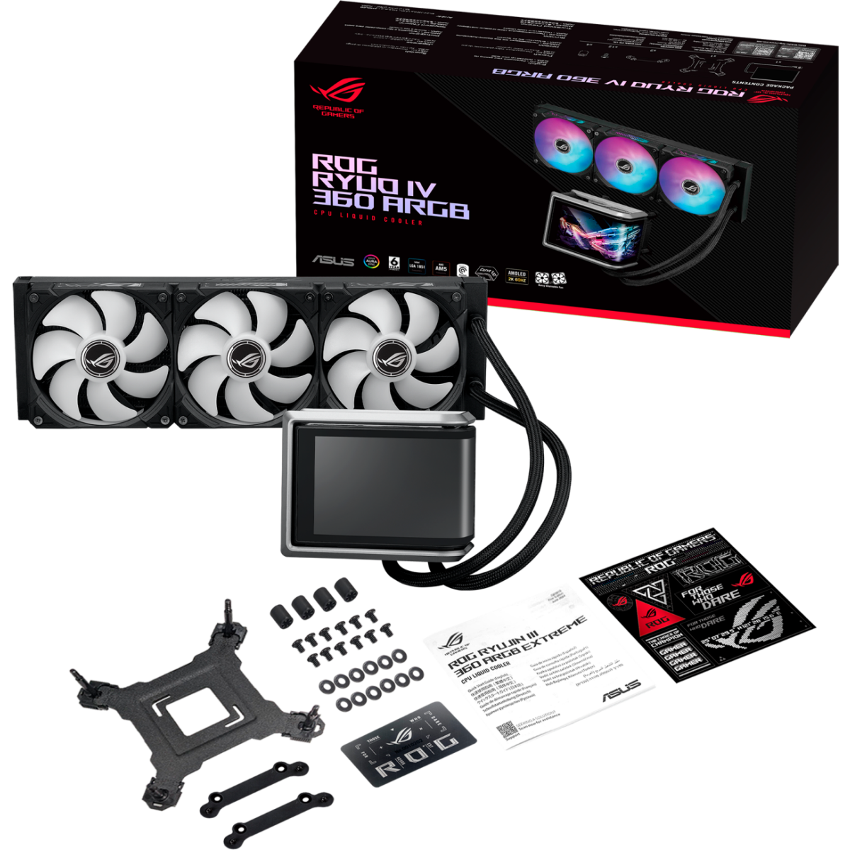 Система жидкостного охлаждения ASUS ROG RYUO IV 360 ARGB Black - 90RC01N1-B0EAY0 - фото 10