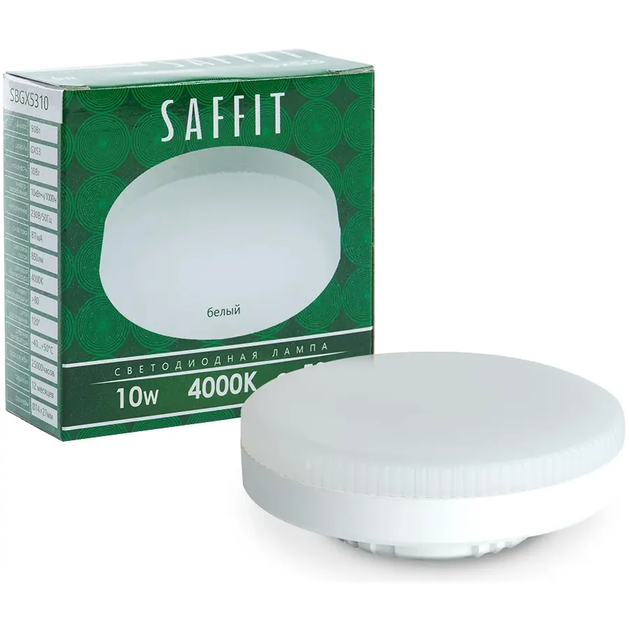 Светодиодная лампочка Saffit SBGX5310 4000K (10 Вт, GX53) - 55228