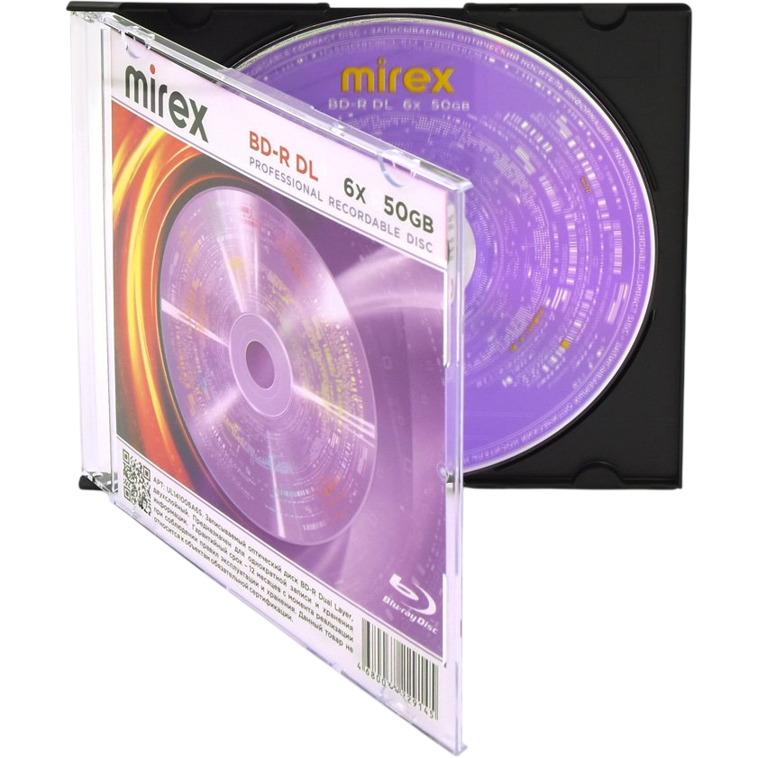 Диск BD-R Mirex 50GB 6x Slim Case (1 шт.) - 229145 - фото 3