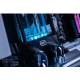 ..... Резервуар с помпой для СЖО Alphacool Eisbecher Aurora D5 Acetal/Glas - 150mm incl. (3387) Б/У (13327)