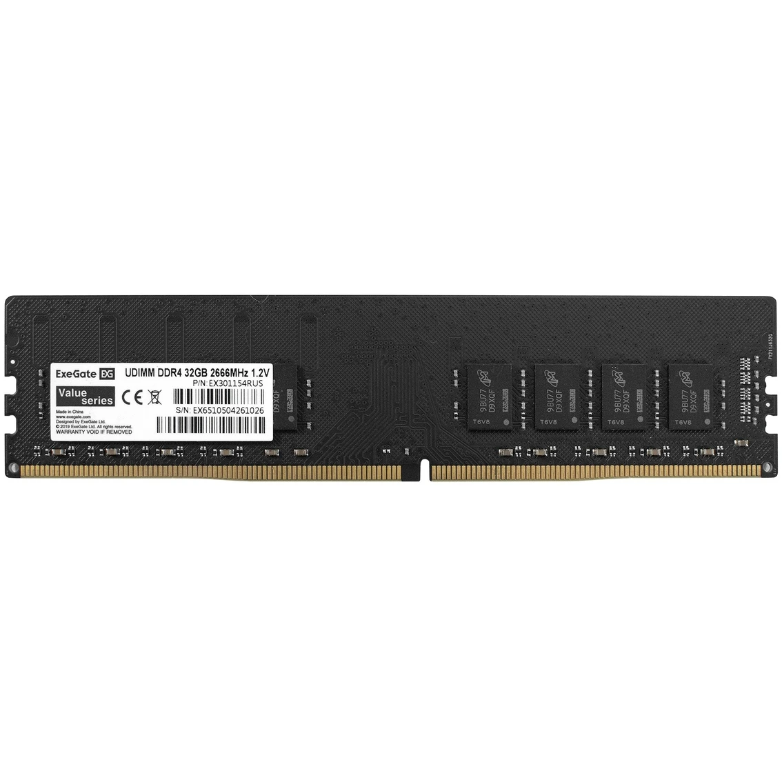 Оперативная память 32GB DDR4 2666MHz ExeGate Value (EX301154RUS)