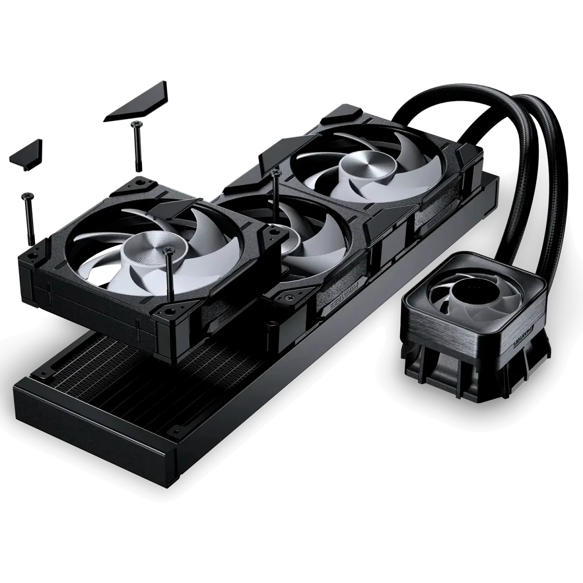 ..... СЖО Phanteks Glacier One 360D30 X2 Black (0016) Б/У, без вентиляторов - PH-GO360D30_DBK02 - фото 5