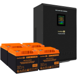 ИБП ExeGate FineSine SX-7000.LCD.AVR.2SH.T + 4x HR 12-40 (40Ач) (EX296682RUS)