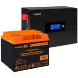 ИБП ExeGate IdealSine SR-1000.LCD.2SH + HR 12-40 (40Ач) (EX297408RUS)