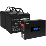 ИБП ExeGate IdealSine SR-1500.LCD.2SH + 2xDT 1275 (75Ач) (EX297437RUS)