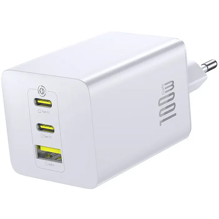 Сетевое зарядное устройство Baseus EnerFill FE11 100W White - 6932172690649