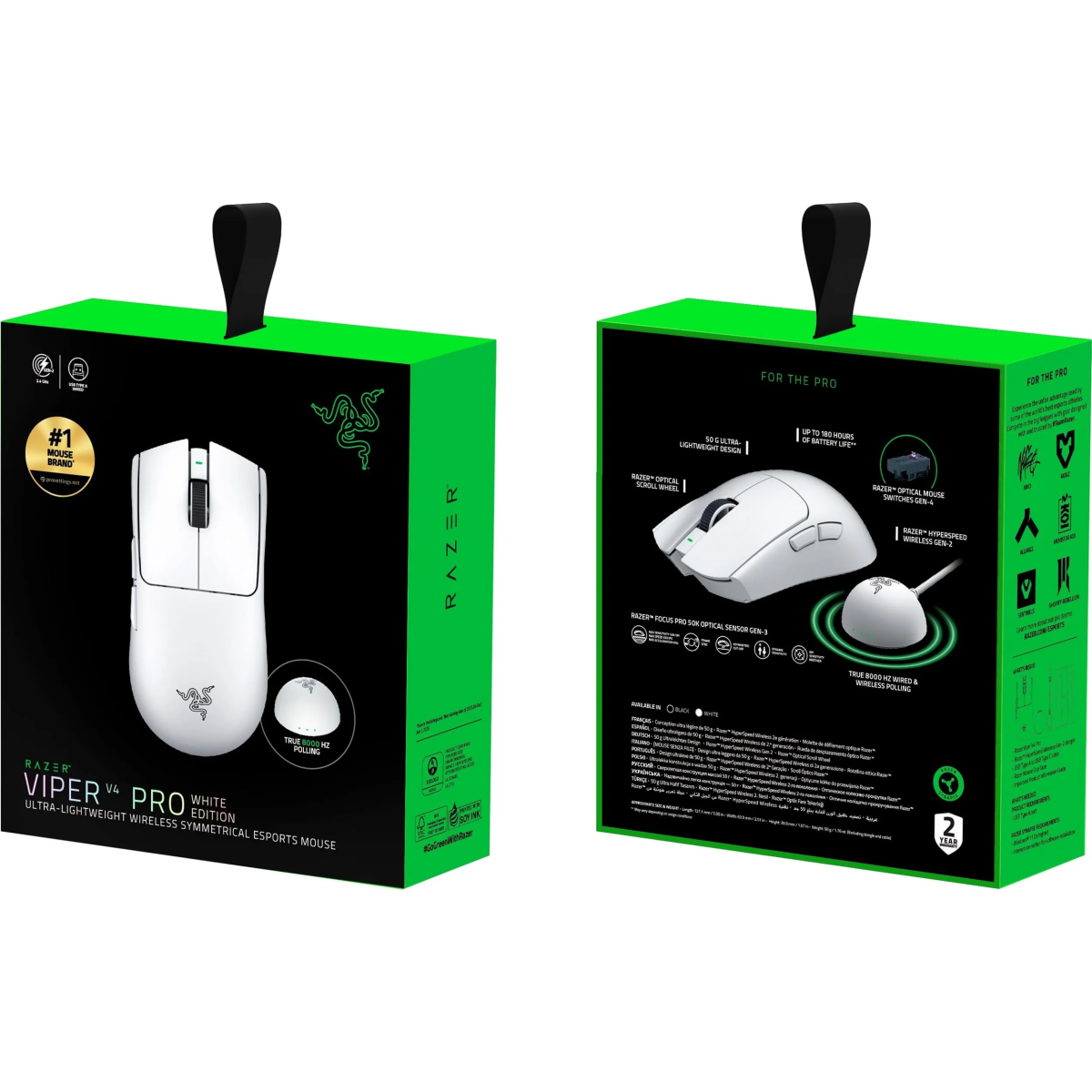 Мышь Razer Viper V4 Pro White - RZ01-05630200-R3G1 - фото 8
