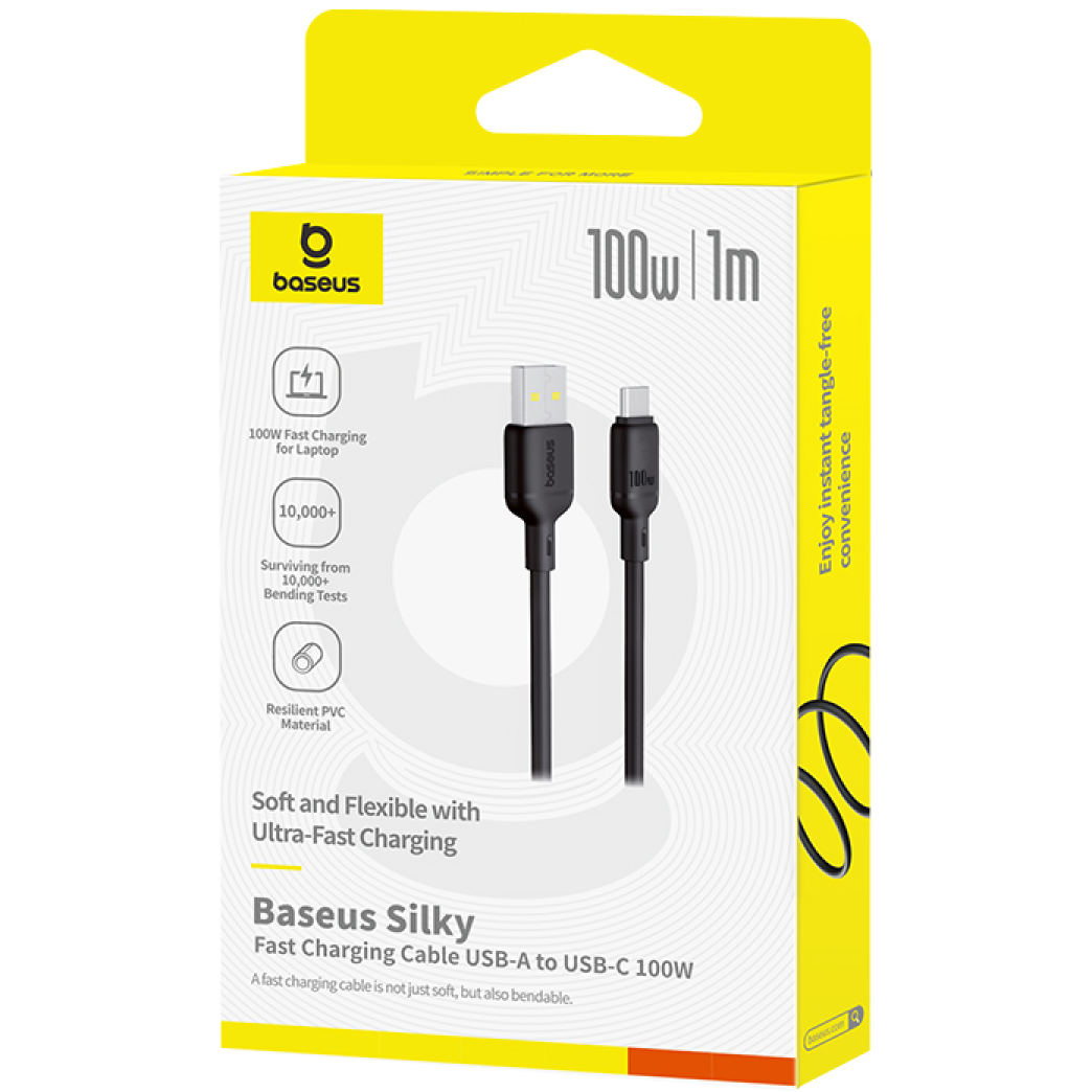 Кабель USB - USB Type-C, 1м, Baseus CB000113 Black - P10377703113-00 - фото 5