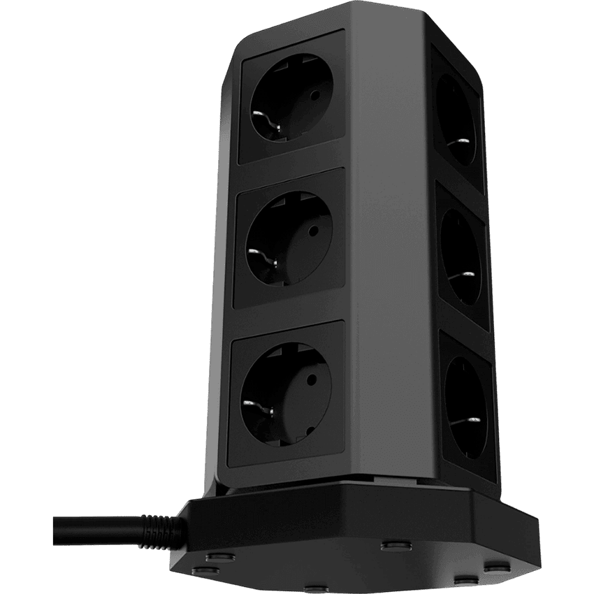 Сетевой фильтр AGNI TP-VD5U9E-C-3m-Black - фото 4