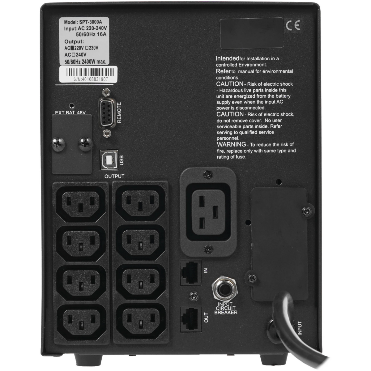 ИБП Powercom Smart King Pro+ SPT-3000-II LCD (1152569) - фото 4