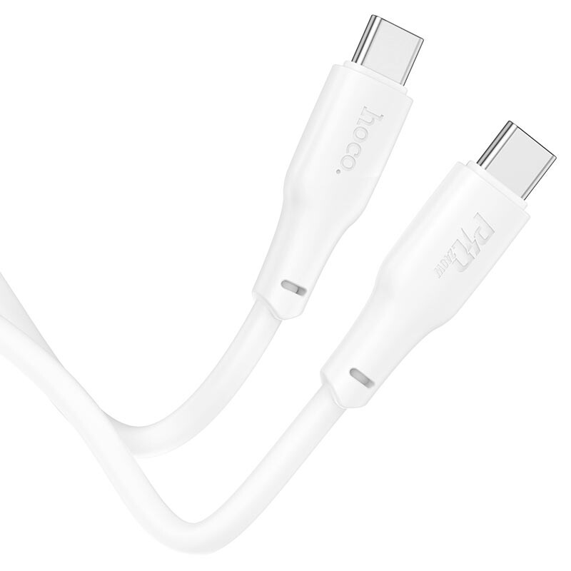 Кабель USB Type-C - USB Type-C, 1м, HOCO X93 Force White (HC-90736) - 6931474790736