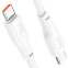 Кабель USB Type-C - USB Type-C, 1м, HOCO X93 Force White (HC-90736) - 6931474790736 - фото 2