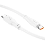 Кабель USB Type-C - USB Type-C, 1м, HOCO X93 Force White (HC-90736) (6931474790736)
