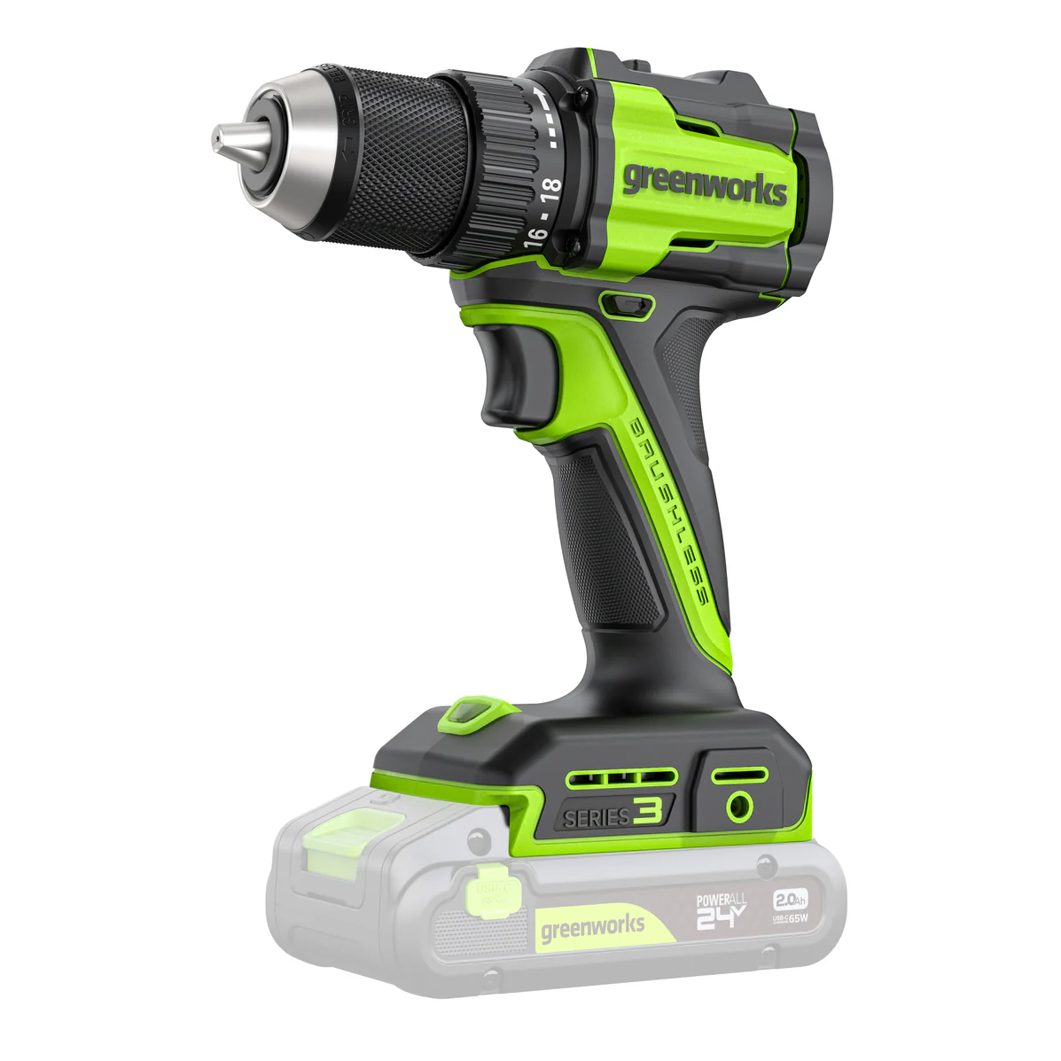 Дрель-шуруповёрт Greenworks DD345 (3708307)