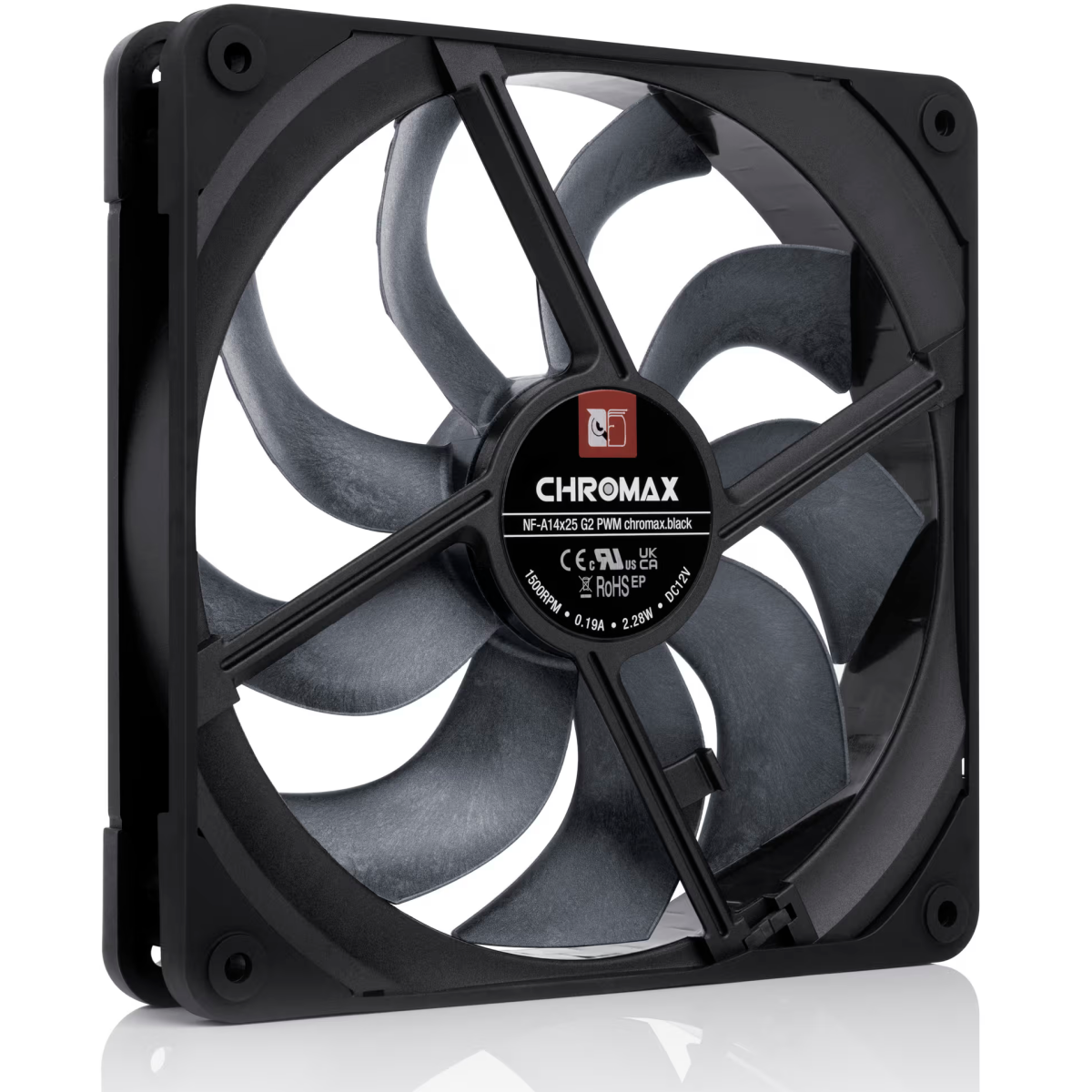 Вентилятор для корпуса Noctua NF-A14x25 G2 PWM Chromax - NF-A14x25 G2 PWM chromax.black.swap - фото 2