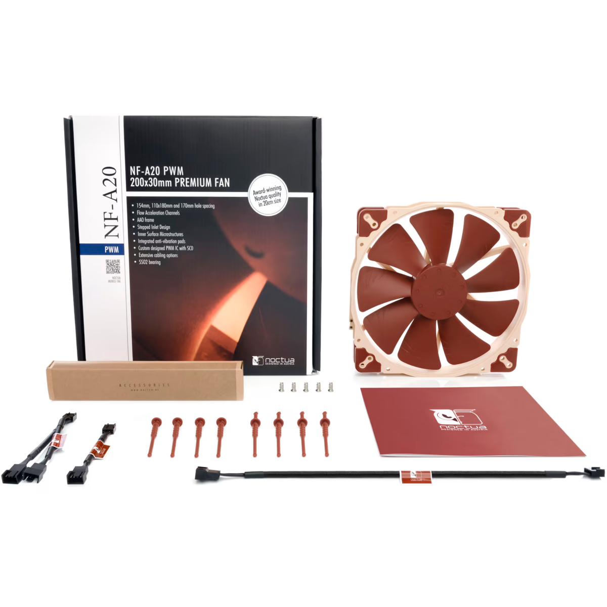 Вентилятор для корпуса Noctua NF-A20 PWM - NF-A20-PWM - фото 6