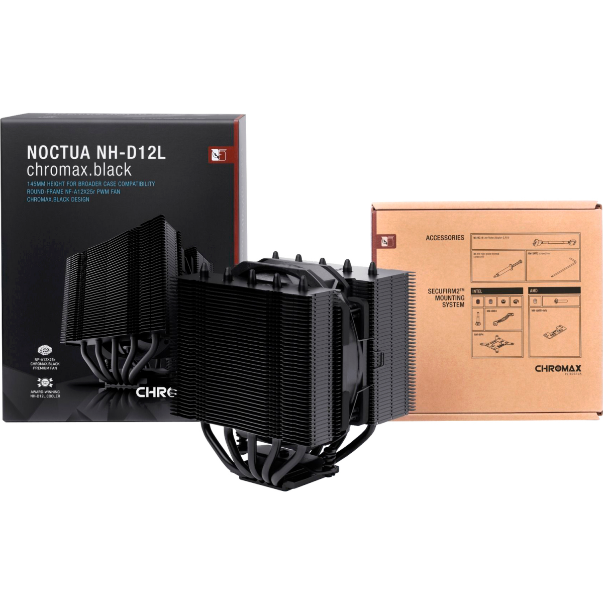 Кулер Noctua NH-D12L Chromax - NH-D12L chromax.black - фото 4