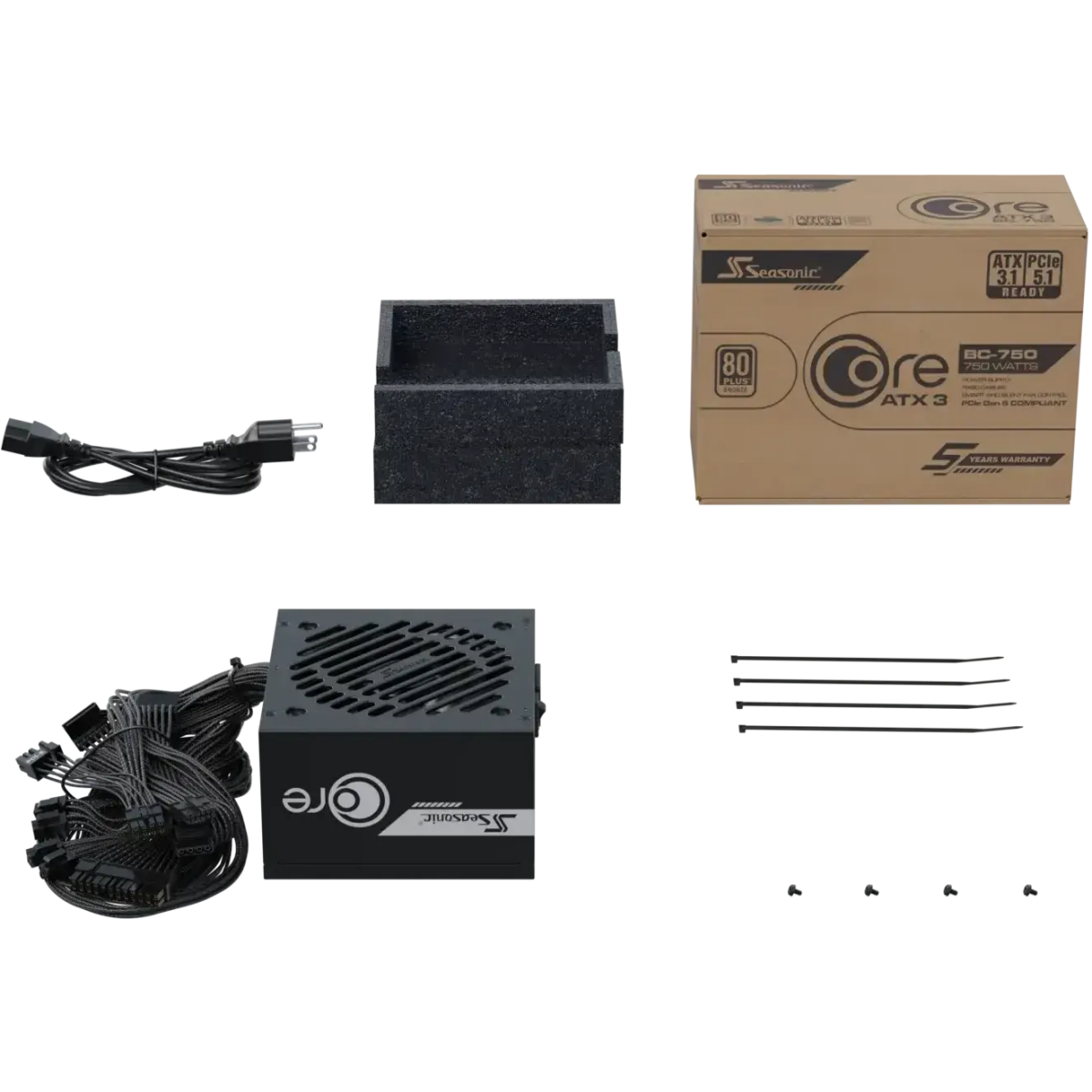 Блок питания 750W Seasonic Core BC-750 ATX 3.1 - SRP-CBC751-A5A51JF - фото 9