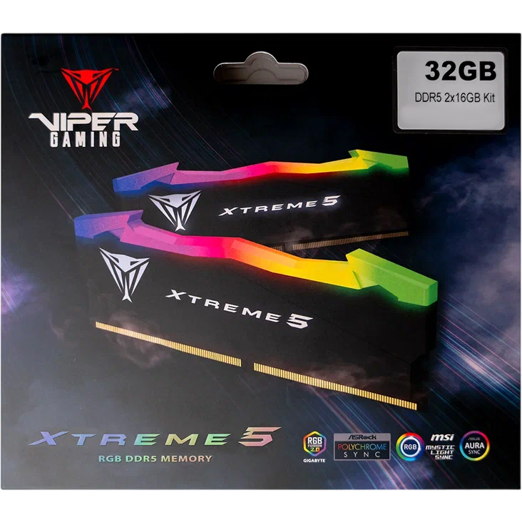 Оперативная память 32GB DDR5 6400MHz Patriot Viper Xtreme 5 RGB (PVXR532G64C32K) (2x16GB KIT) - фото 7