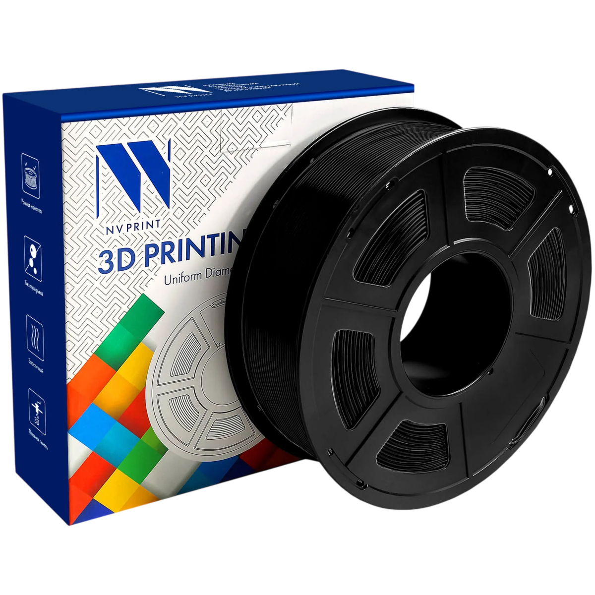 Пластик для 3D принтера NV Print NV-3D-PCL-BLACK