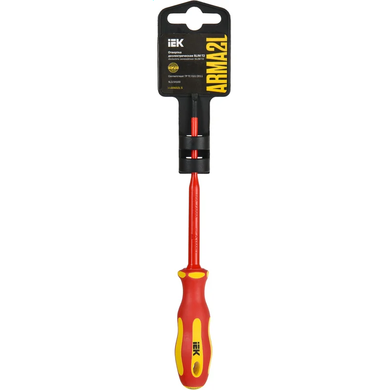 Отвёртка IEK Arma2l 5 Slim SL3,5х100 Т2 - A2L5-SC31-T2-SL-35-100 - фото 2
