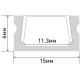 Профиль для светодиодной ленты ЭРА 1506B САВ262, 2м (Б0062817)
