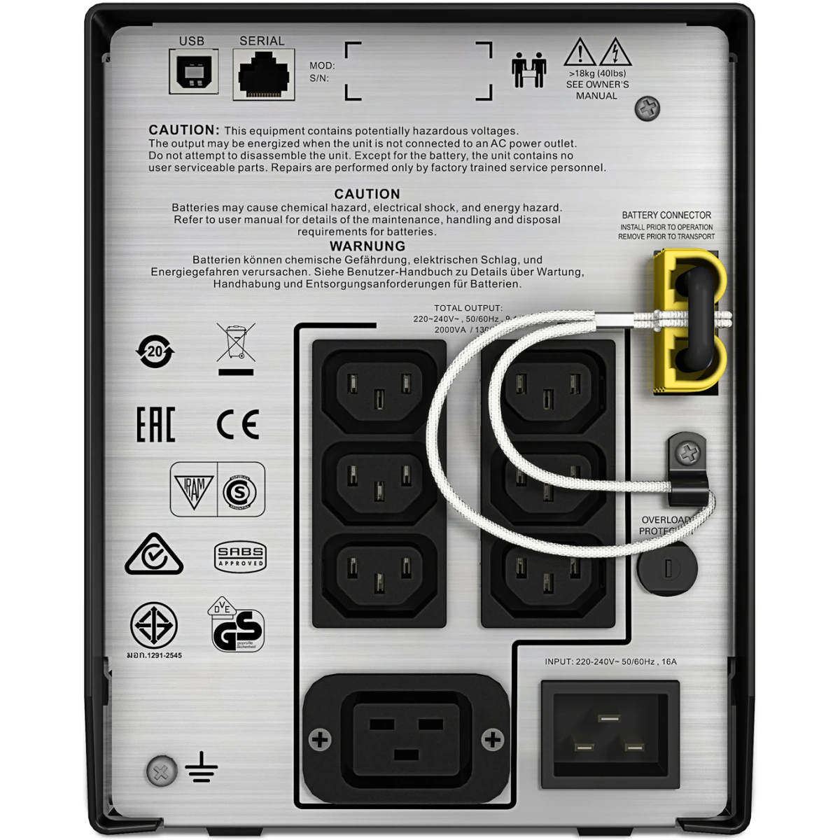 ИБП APC SMC2000I Smart-UPS C 2000VA - фото 3