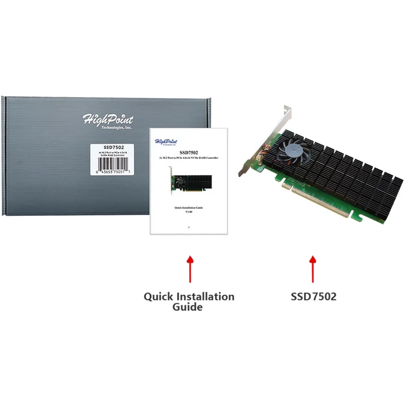 Плата расширения HighPoint SSD7502 - SSD7502-111R1C - фото 6