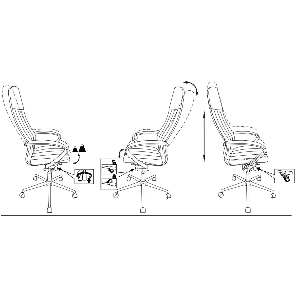 Офисное кресло Бюрократ T-998SL Black - T-998SL/LEATH-BLACK - фото 10
