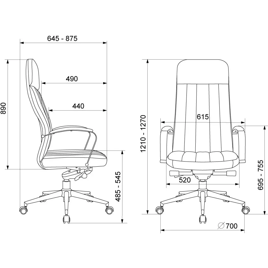 Офисное кресло Бюрократ T-998SL Black - T-998SL/LEATH-BLACK - фото 11