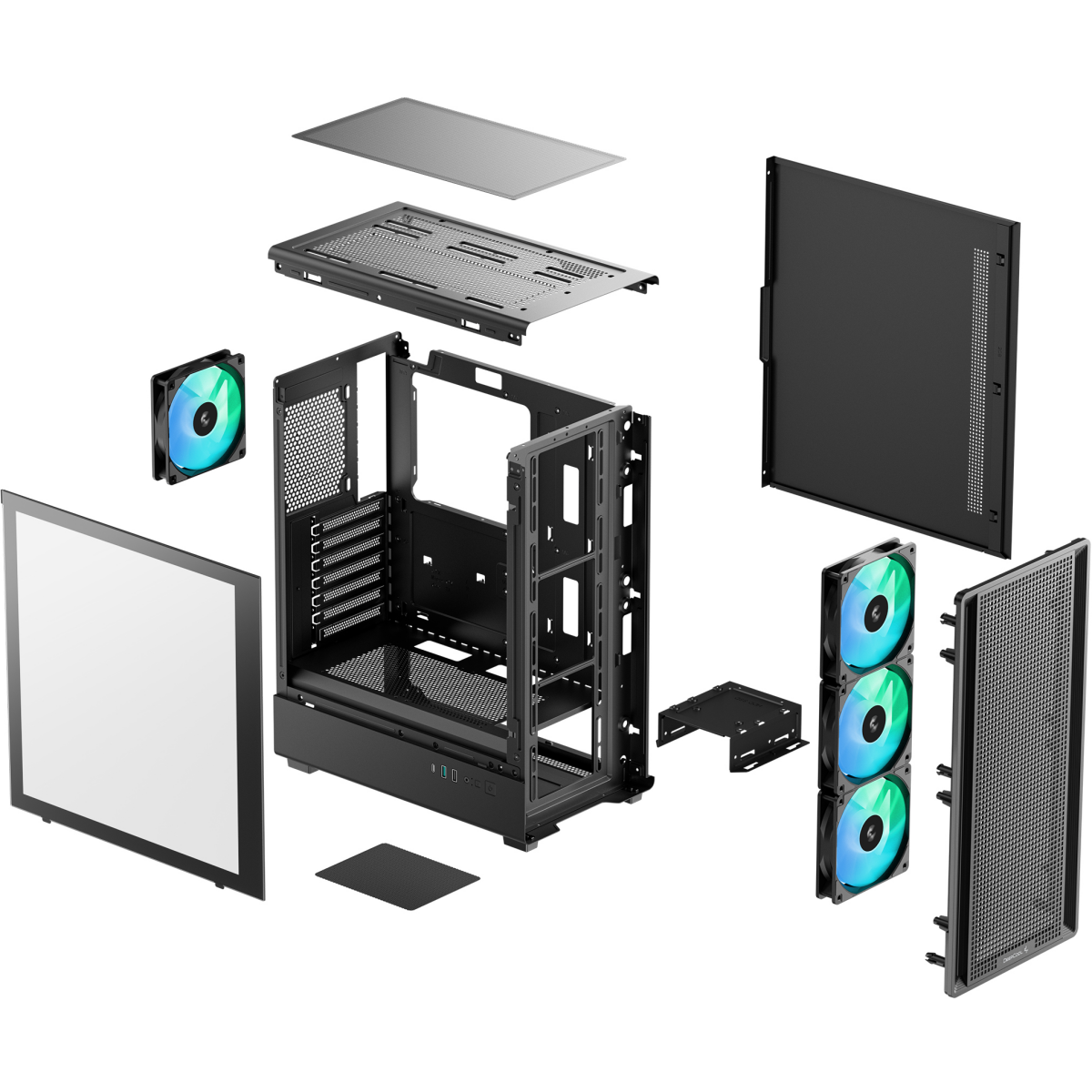 Корпус DeepCool CC550 4F Black - R-CC550BKANA4-G - фото 10