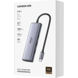 USB-концентратор UGREEN 6-in-1 USB-C Hub Gray (CM512) (75643)