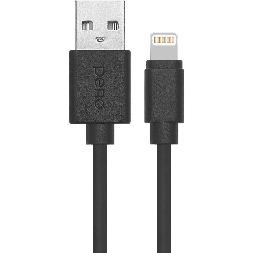 Кабель USB - Lightning, 2м, PERO DC03 Black - PRDC-038P2MB