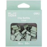Зажим Deli NS086 Green 50 шт. (NS086GREEN)