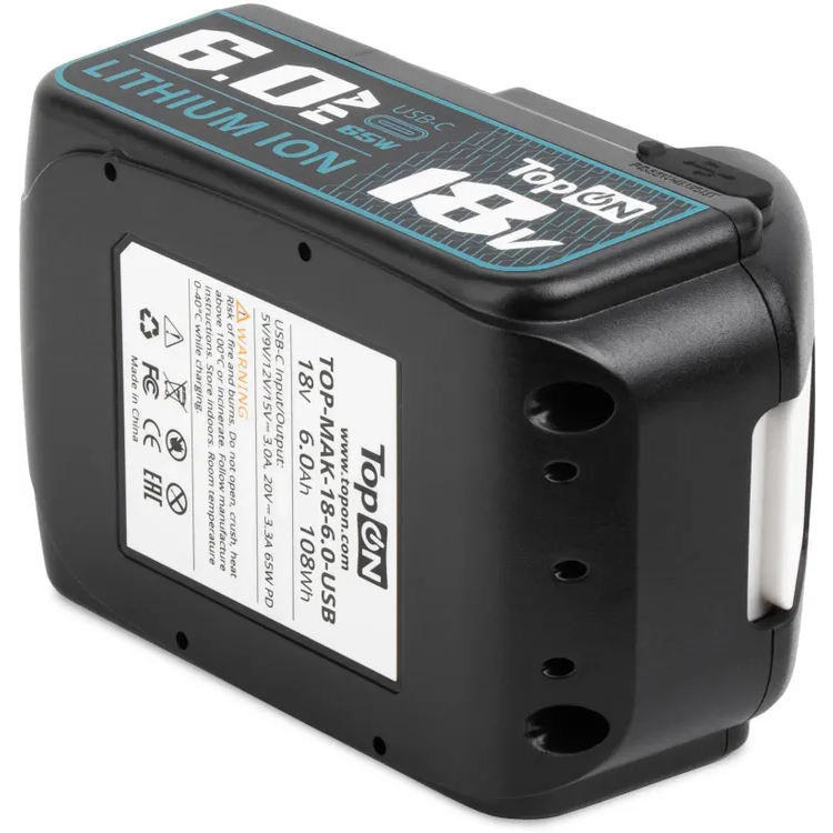 Аккумулятор TopON TOP-MAK-18-6.0-USB - фото 3