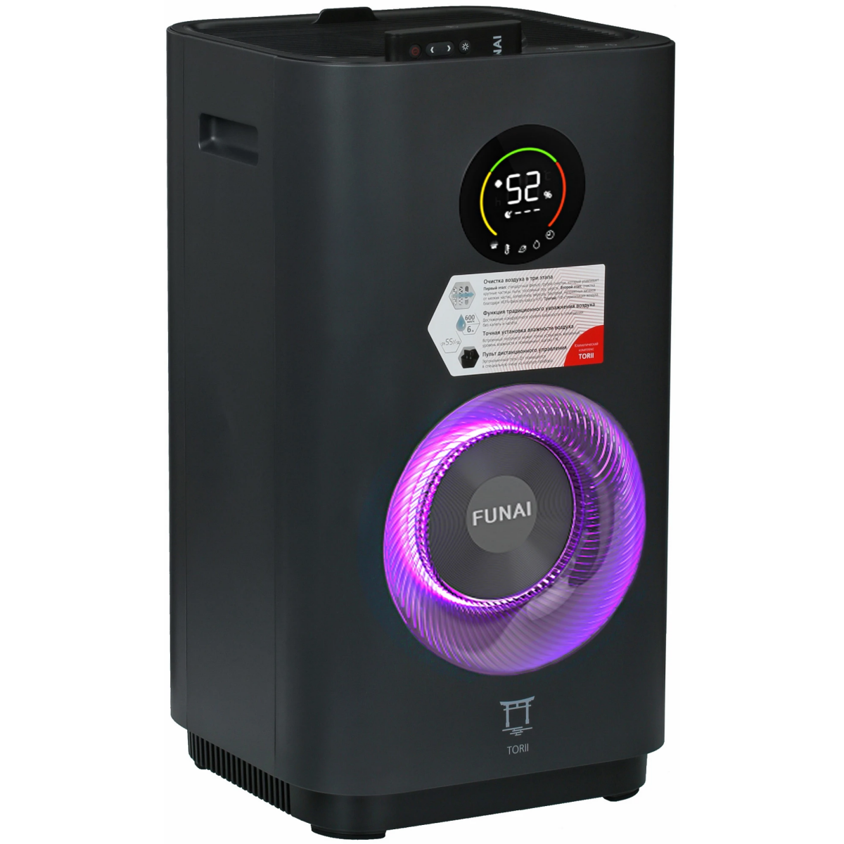 Очиститель и увлажнитель воздуха FUNAI TORII Black - CC-TRE600/6.0(GF)