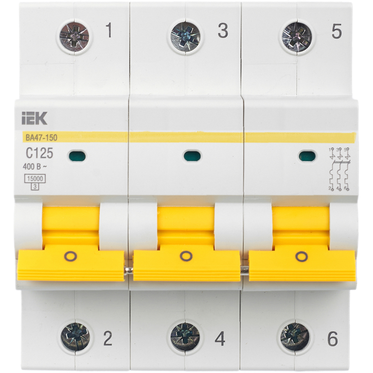 Автоматический выключатель IEK MVA50-3-125-C - фото 2
