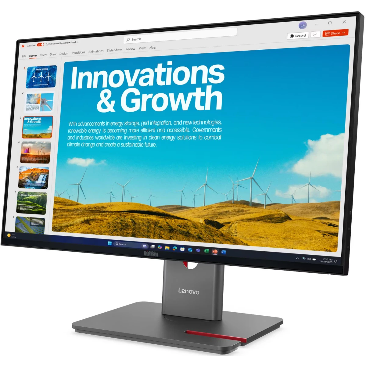 Монитор Lenovo 24" ThinkVision P24QD-40 (64B1GAT1UK) - фото 2